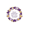Sticker — "Just Be Yourself Baby" Inspirational Heart Wreath