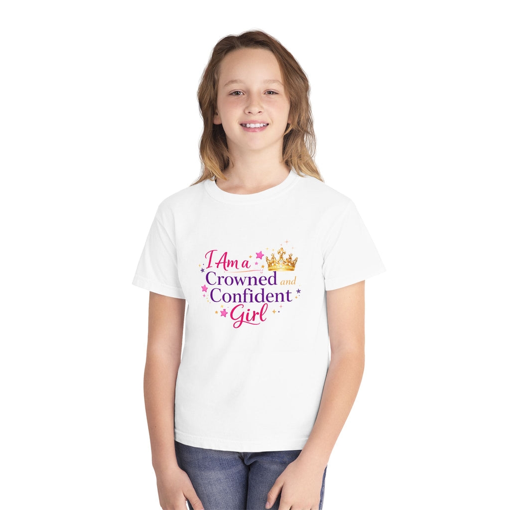I Am a Crowned & Confident Girl™ – Empowerment T-Shirt for Girls